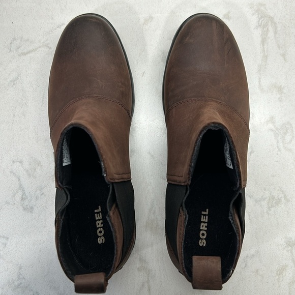 Sorel EMELIE™ III WOMEN'S WATERPROOF CHELSEA BOOTIE Tobacco Black Size 7 - Picture 11 of 16